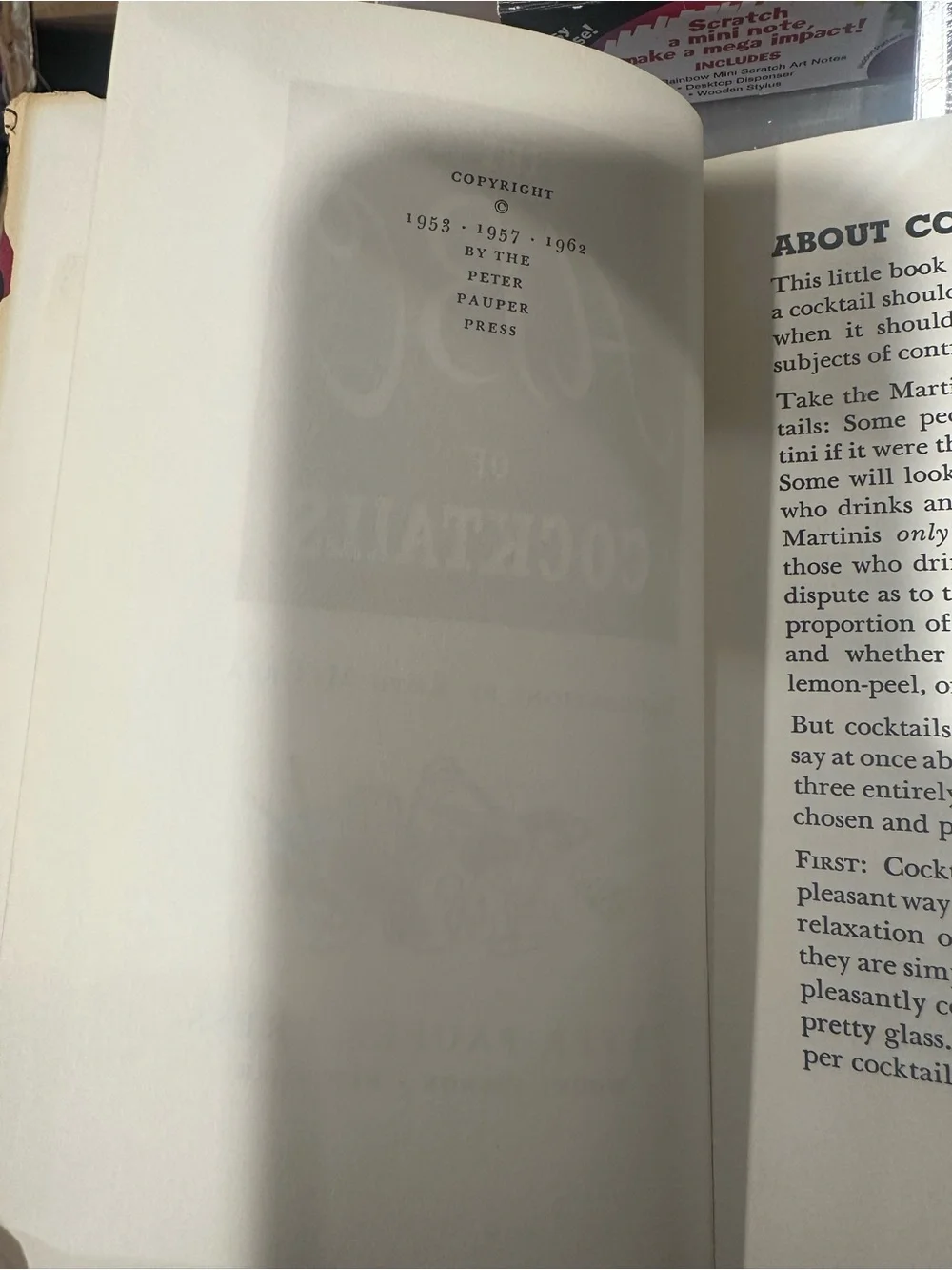 Vintage The ABC of Cocktails 1962 edition by Peter Pauper Press  Cocktail Guide
